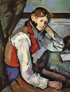 Paul Cezanne The Boy in the Red Waistcoat oil painting reproduction